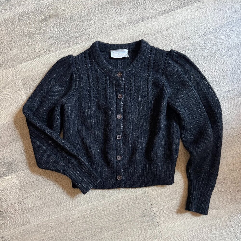 Everlane Cloud Cardigan Sweater Medium Black